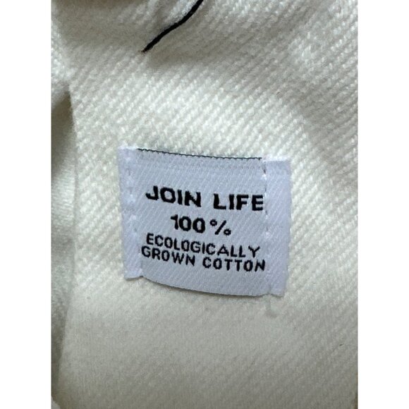 Zara Skirt Womens Medium White Denim Raw Hem Mini Short Distressed Fringe - Picture 4 of 7